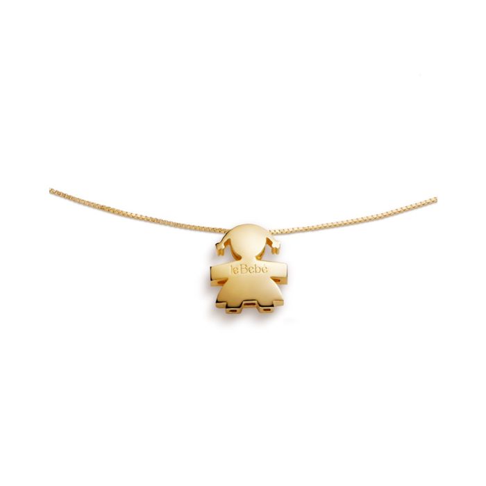 LE BEBÈ I Tesorini Girocollo Sagoma Bimba Oro Giallo 18 kt  LBB919