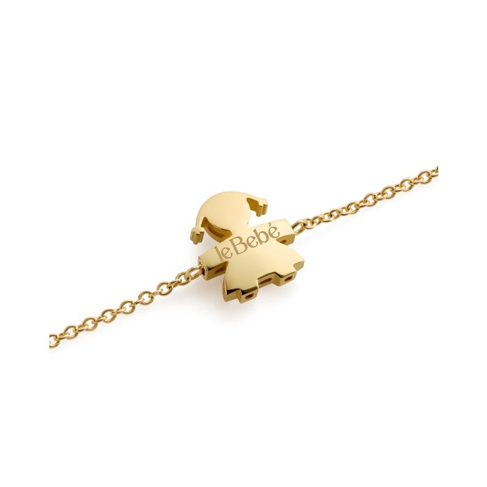 LE BEBÈ I Tesorini Bracciale Sagoma Bimba Big Oro Giallo 18 kt LBB907
