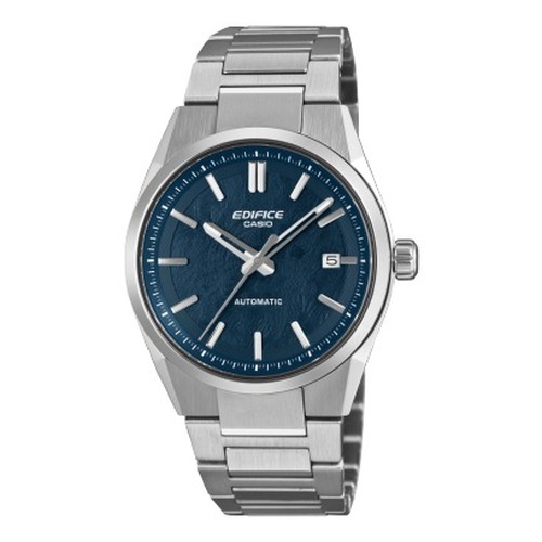 Questa &egrave; l'immagine frontale dell'orologio casio edifice con movimento automatico e quadrante blu di mm 38